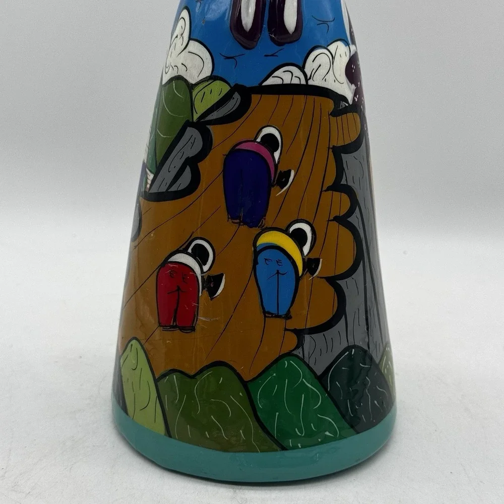 Day of the Dead Catrina Figure Clay Handmade Hand Painted Mexican Folk Art 12